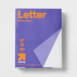 750 Sheets Letter Printer Paper White - up&up™: 8.5x11 Inch, 20 lb, 92 Brightness, Stationery, Office Supplies