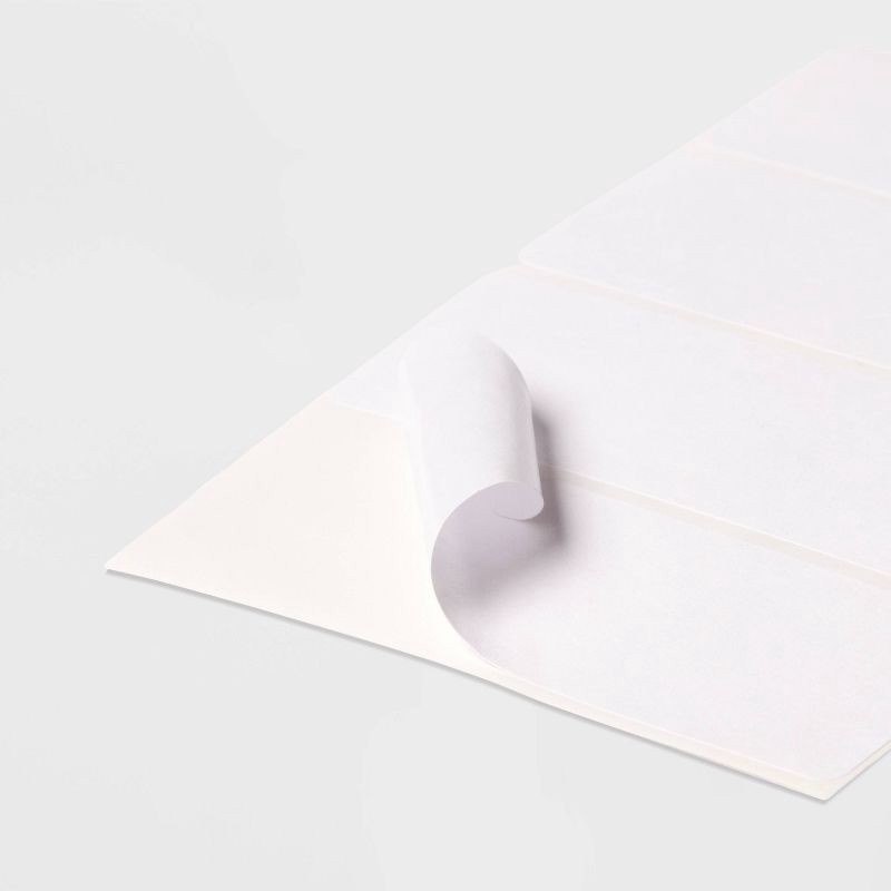 slide 3 of 4, 128ct 1"x2.75" Rectangular Labels White - up&up™, 128 ct