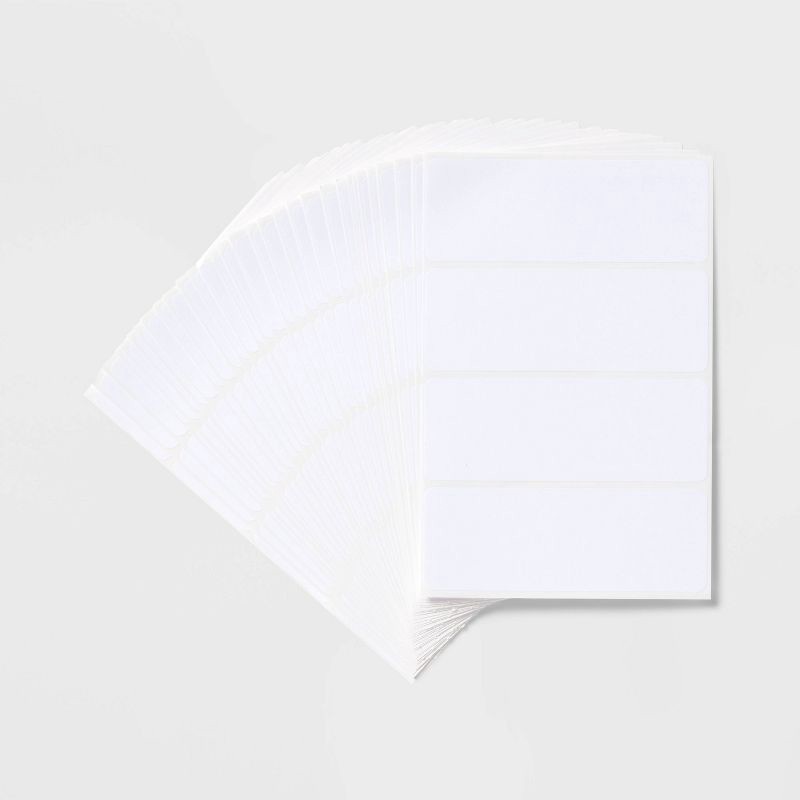 slide 4 of 4, 128ct 1"x2.75" Rectangular Labels White - up&up™, 128 ct