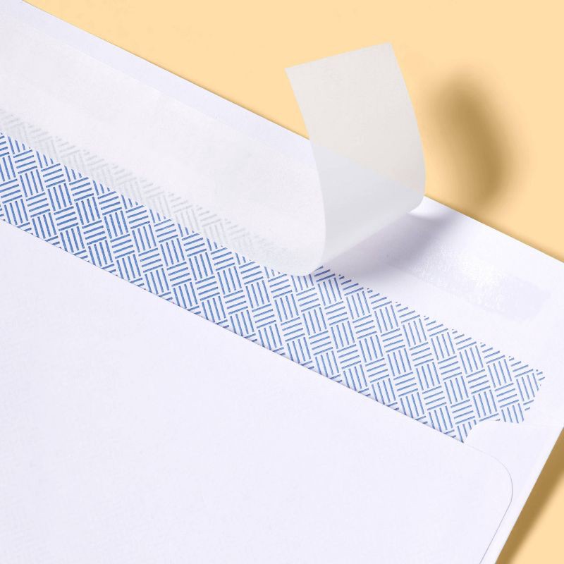 slide 2 of 3, 45ct 4"x9.5" Press and Seal Security Envelopes White - up&up™: Self-Seal Mailing, Business, Letter, Size 10, 45 ct