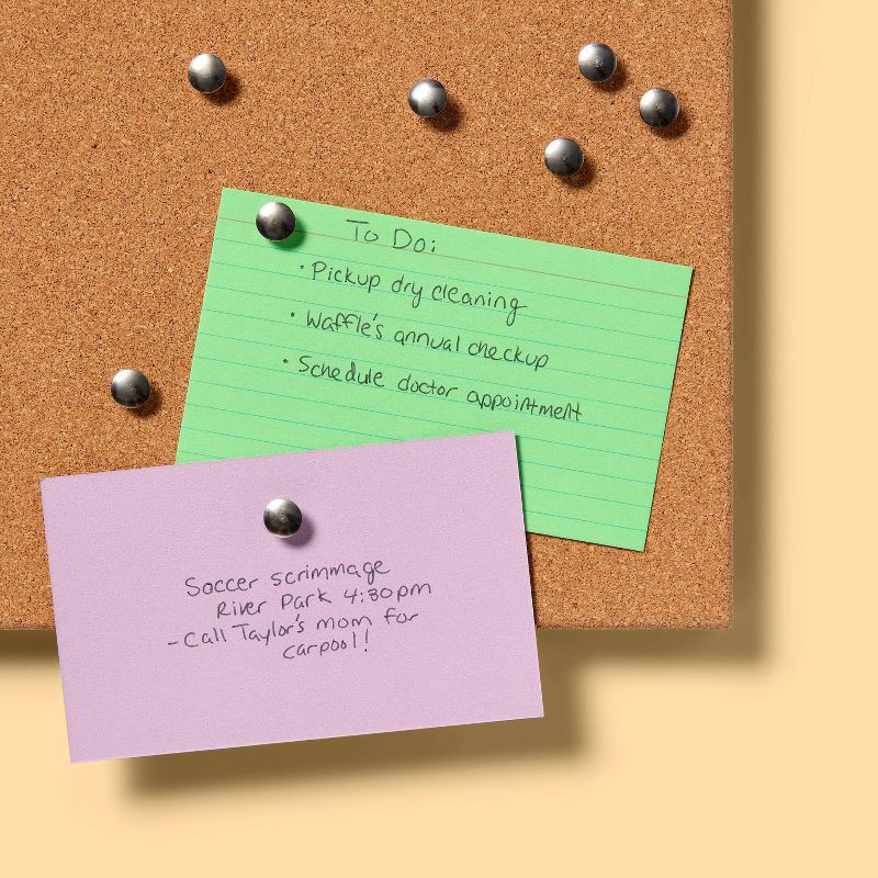 slide 2 of 3, 100ct Thumb Tacks Silver - up&up™: Metal Push Pins for Wall, Office & Art, 0.054" Height, 0.392" Width, 100 Pack, 100 ct