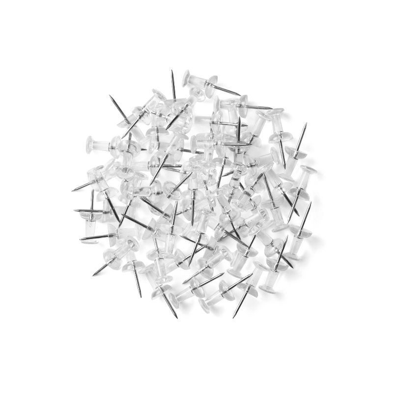 slide 2 of 3, 100ct Push Pins Clear - up&up™, 100 ct