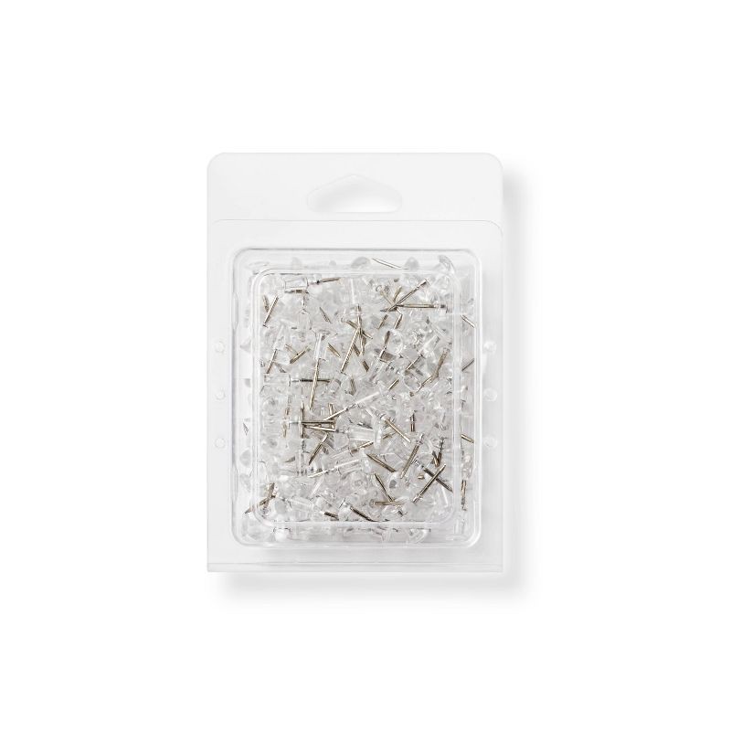 slide 3 of 3, 100ct Push Pins Clear - up&up™, 100 ct