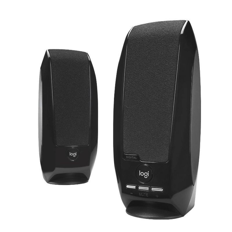 slide 4 of 5, Logitech S150 USB Stereo Speakers for Desktop or Laptop - Black (980-000309): Audio Streaming, 1 ct