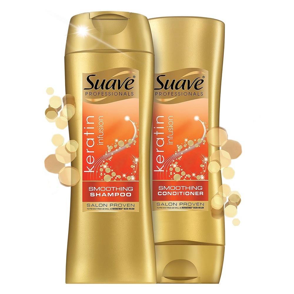 slide 2 of 7, Suave Professionals Smoothing Conditioner Keratin Infusion For Dry Hair Hair Conditioner with 48-hour Frizz Control 12.6 oz, 12.6 fl oz