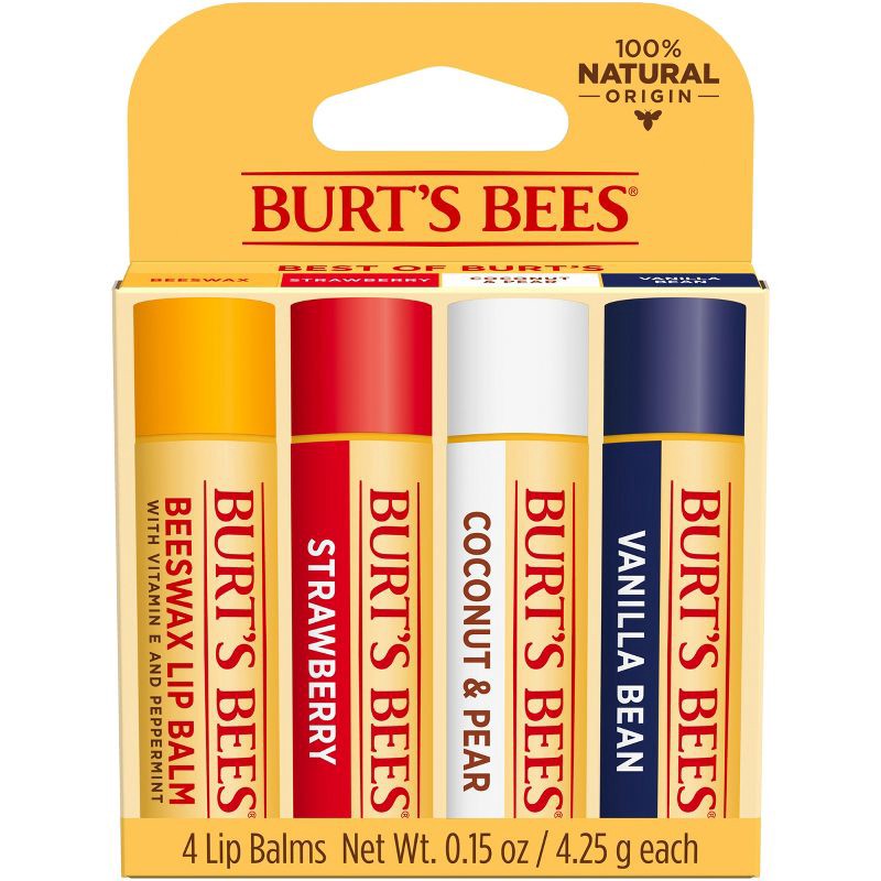 slide 1 of 15, Burt's Bees Lip Balm Best of Burt's - 4ct, 4 ct