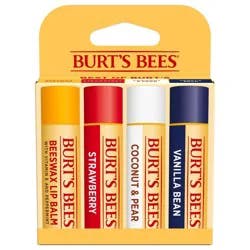 Burt's Bees 100% Natural Origin Moisturizing Lip Balm - Best of Burt's - 4pk