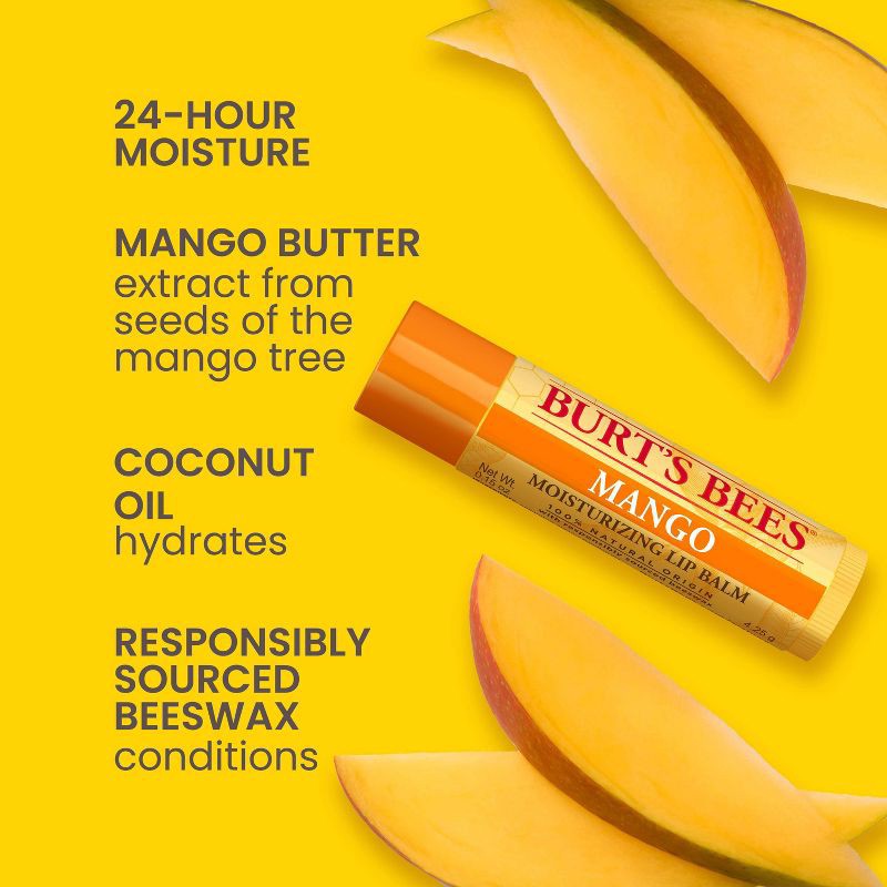 slide 3 of 10, Burt's Bees 100% Natural Origin Moisturizing Lip Balm - Superfruit - 4pk, 4 ct