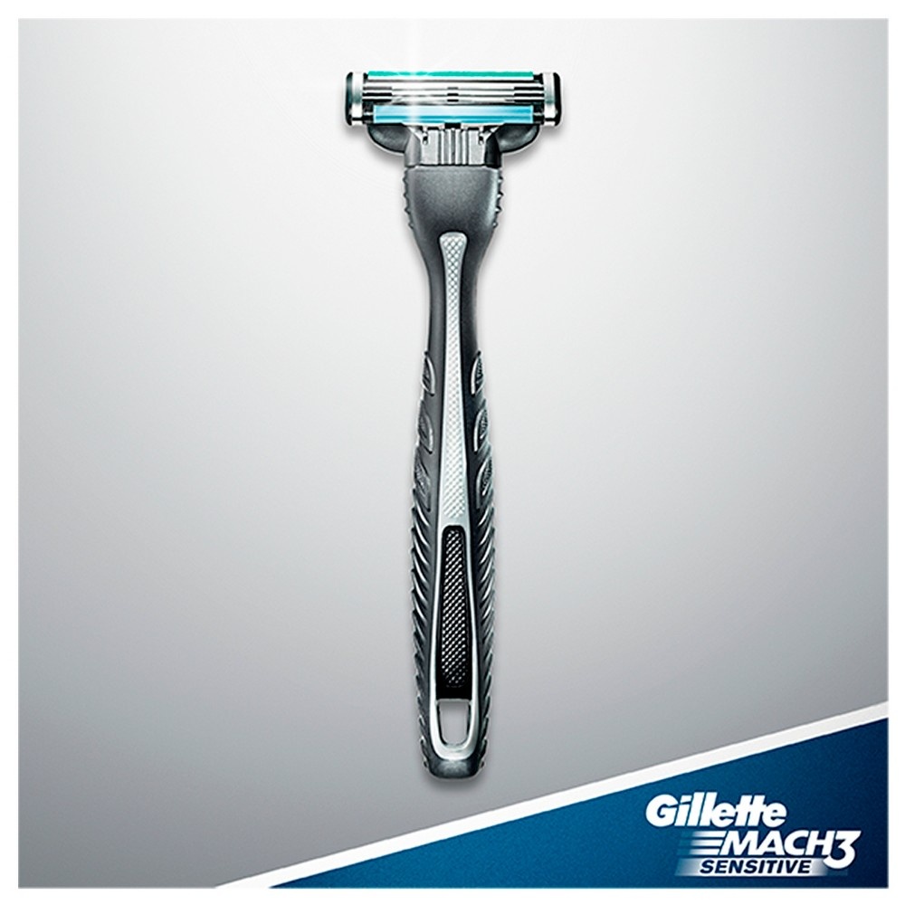 slide 4 of 4, Gillette Sensitive Mach3 Disposables Razors, 1 ct