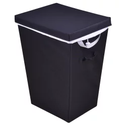 Laundry Hamper with Lid Black - Room Essentials