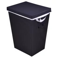 Laundry Hamper with Lid Black - Room Essentials