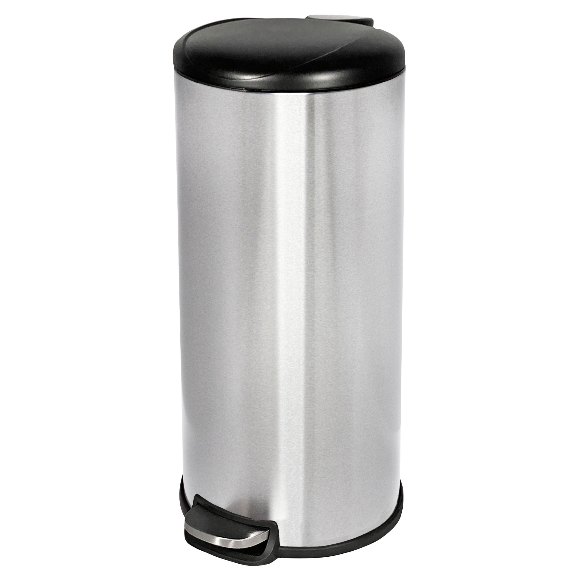 slide 1 of 1, Room Essentials Trash Can with Lid, 30 liter