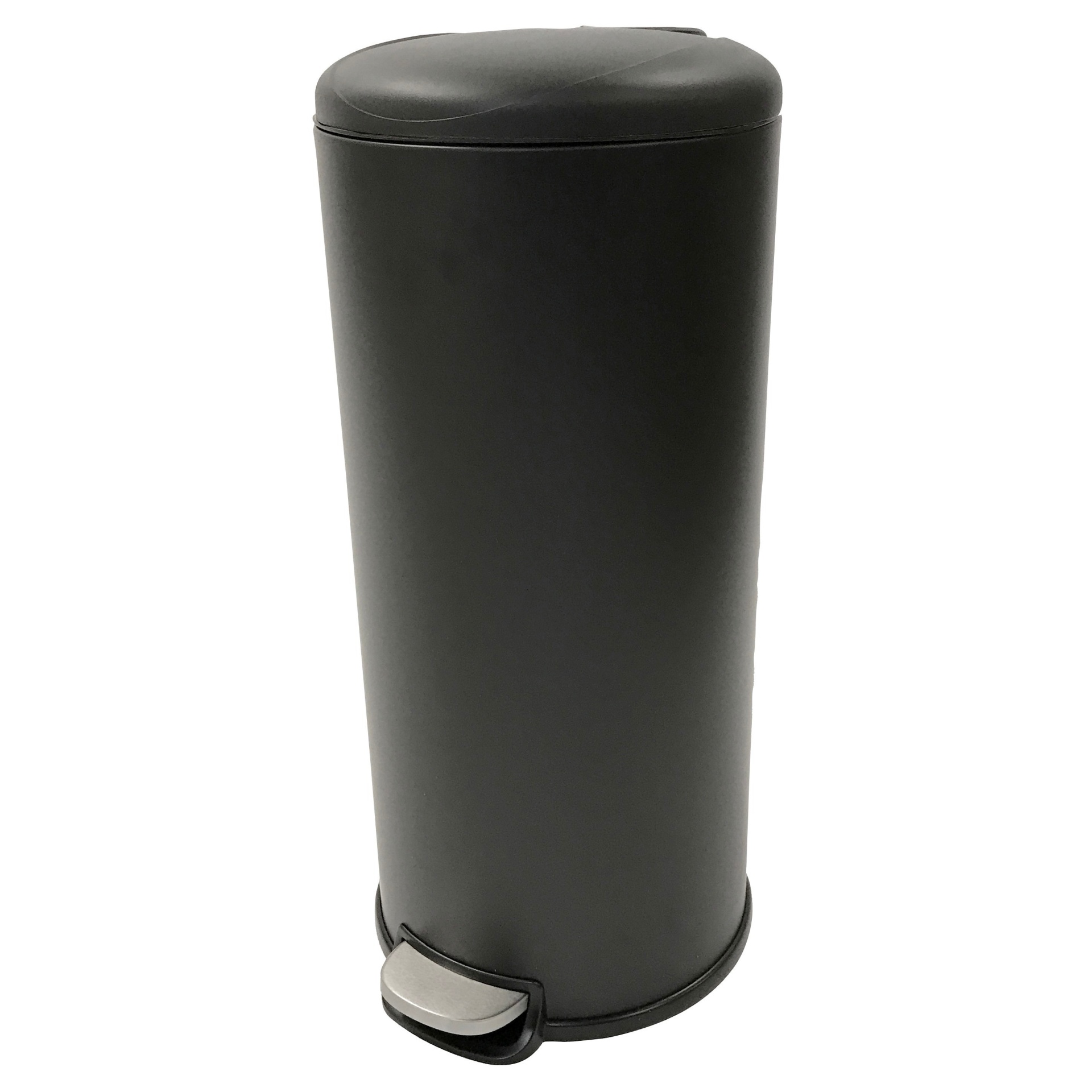 slide 1 of 1, Room Essentials Step Open Trash Can - Black, 1 ct