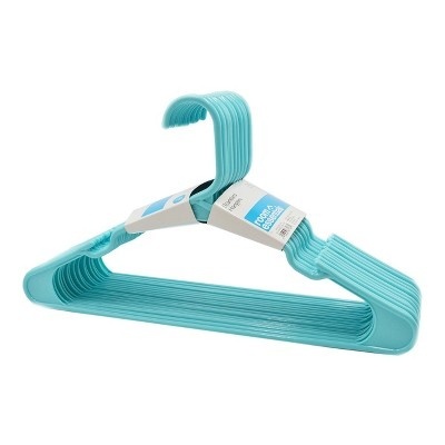 slide 1 of 1, Room Essentials Plastic HanGers- Blue, 18 ct