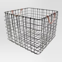 Large Wire Milk Crate with Handles Copper - Threshold