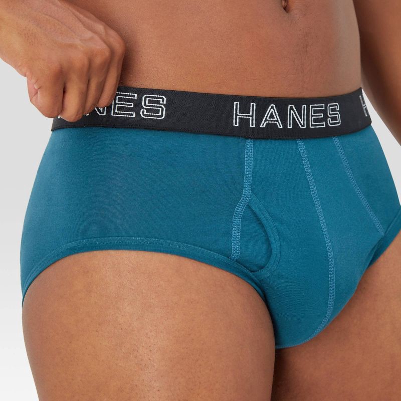 slide 2 of 5, Hanes Premium Men's Stretch Classic Briefs 6pk - Blue/Black/Red S: Tagless High Rise Underwear, 6 ct