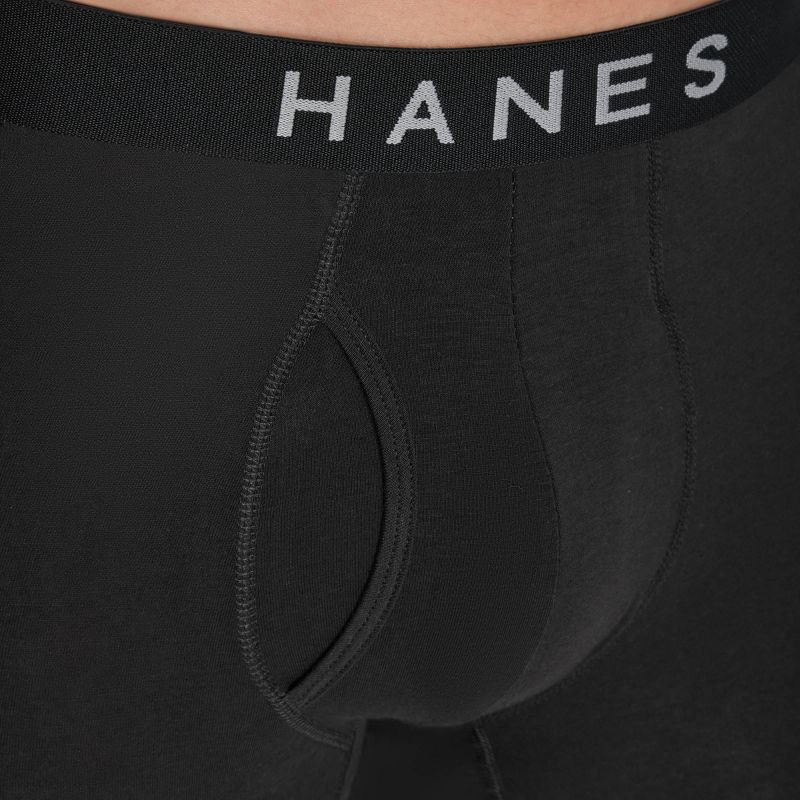 slide 5 of 5, Hanes Premium Men's 5pk Boxer Briefs - Blue/Maroon/Orange L: Cotton Blend, Tagless, Lightweight, Full Elastic Waistband, 5 ct