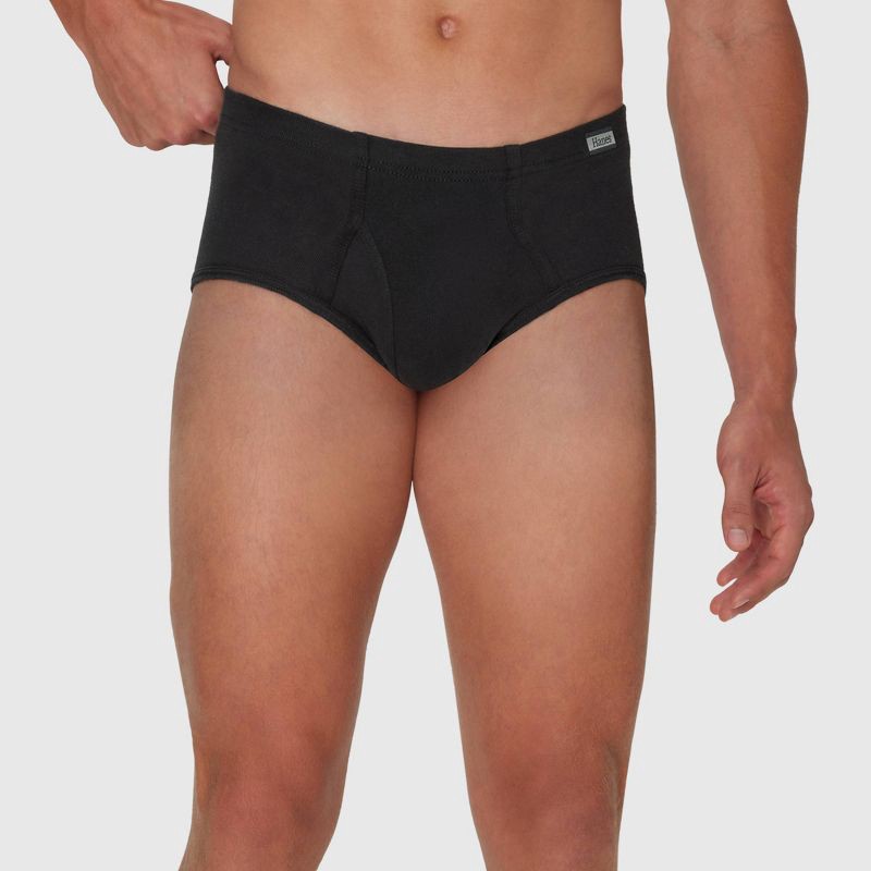 slide 3 of 9, Hanes Men's Comfort Soft Waistband Mid-Rise Briefs 6pk - Blue/Green/Gray L: Tagless, Breathable, Moisture Wicking, 6 ct