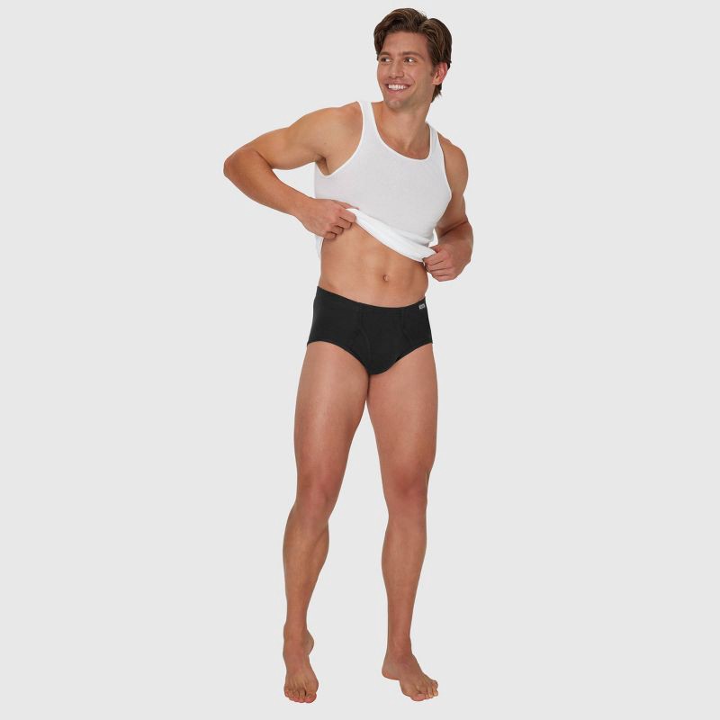 slide 8 of 9, Hanes Men's Comfort Soft Waistband Mid-Rise Briefs 6pk - Blue/Green/Gray L: Tagless, Breathable, Moisture Wicking, 6 ct