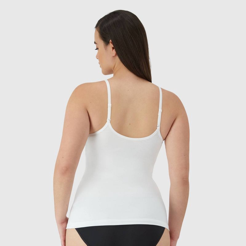 slide 3 of 6, Maidenform Self Expressions Women's Suddenly Skinny Tailored Cami 489 - White XL: Medium Control, Adjustable Straps, 1 ct