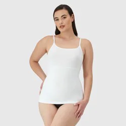 Maidenform Self Expressions Women's Suddenly Skinny Tailored Cami 489 - White XL: Medium Control, Adjustable Straps