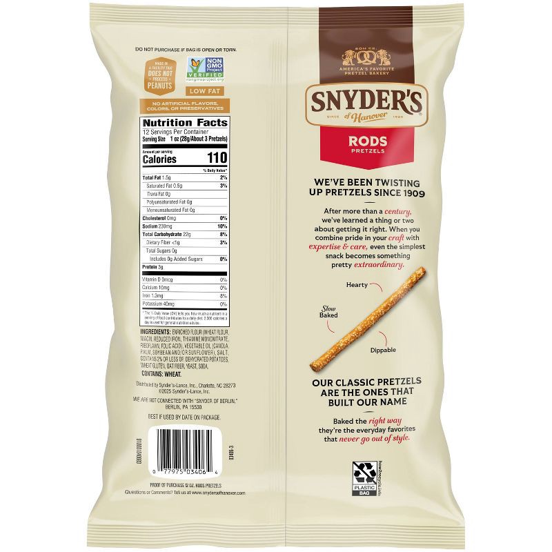 slide 2 of 5, Snyder's of Hanover Pretzel Rods - 12oz, 12 oz