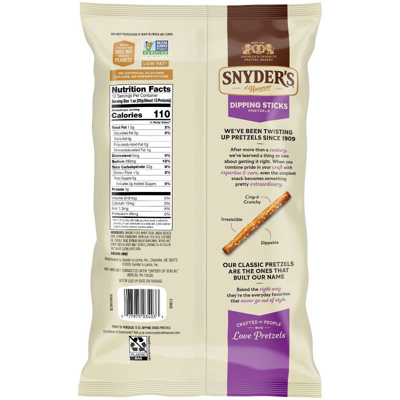 slide 2 of 6, Snyder's of Hanover Pretzel Dipping Sticks - 12oz, 12 oz