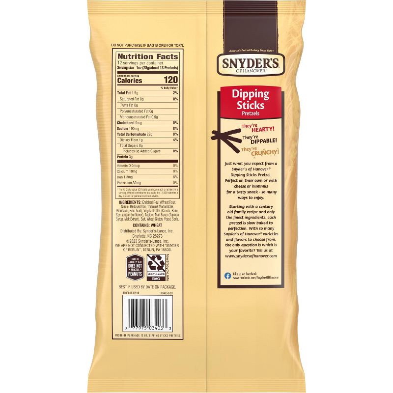 slide 2 of 7, Snyder's of Hanover Pretzel Dipping Sticks - 12oz, 12 oz