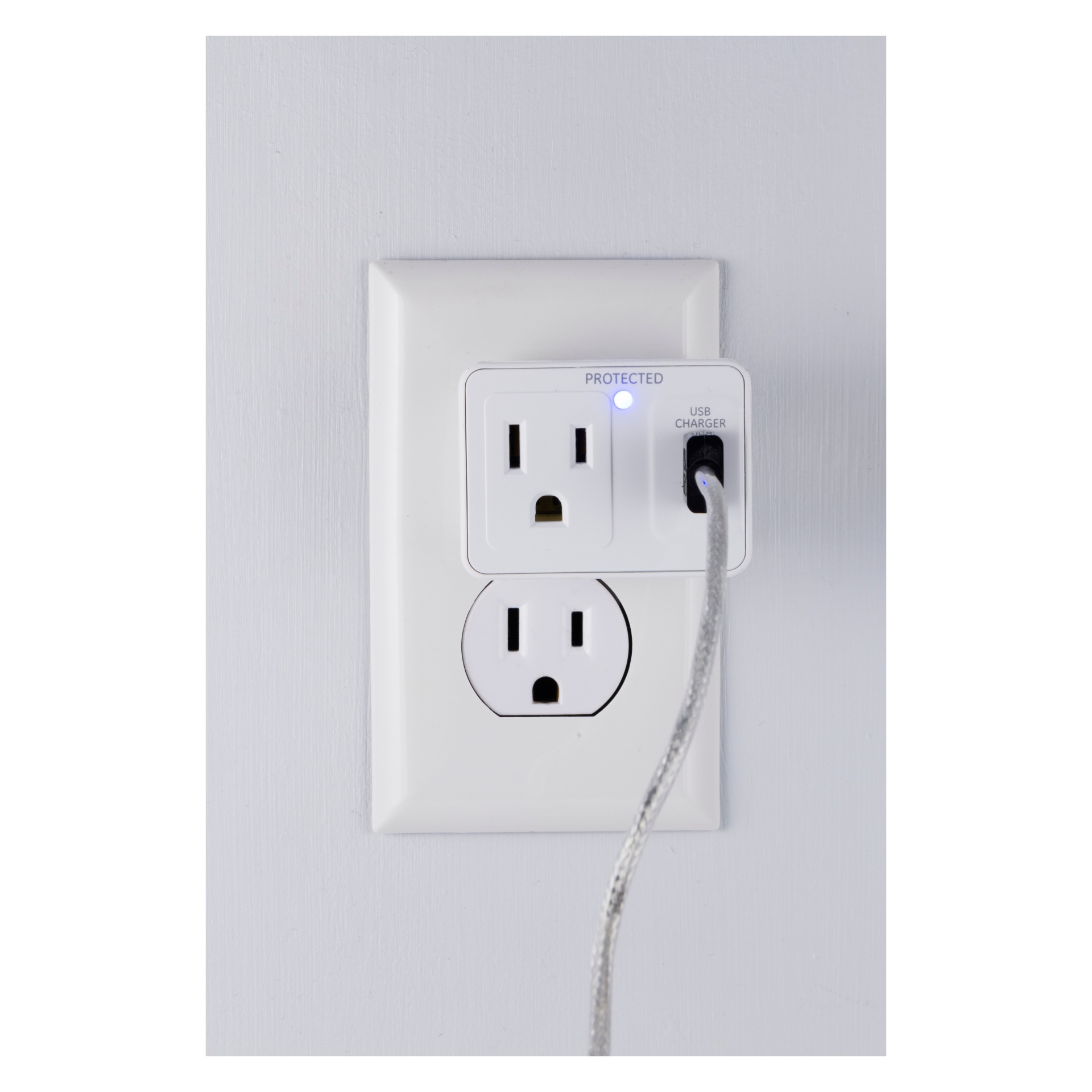 slide 1 of 5, GE 1-Outlet Surge Tap, 300 Joules, USB Charging, 1 ct