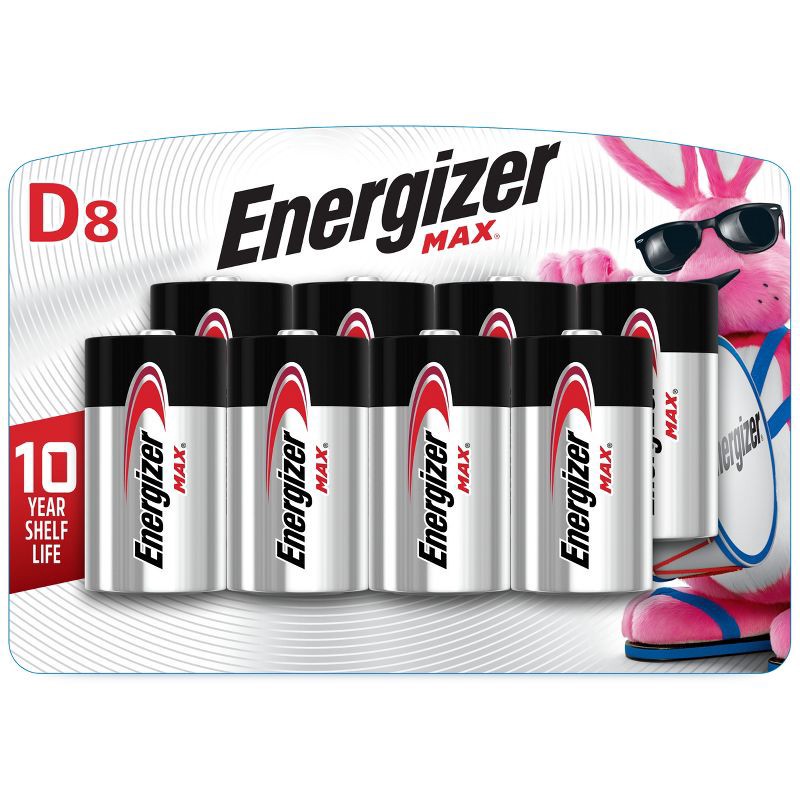 slide 1 of 9, Energizer MAX D Batteries 8pk - Alkaline Battery, 8 ct