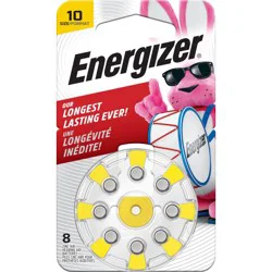 Energizer Size 10 Hearing Aid Batteries - Yellow 8pk