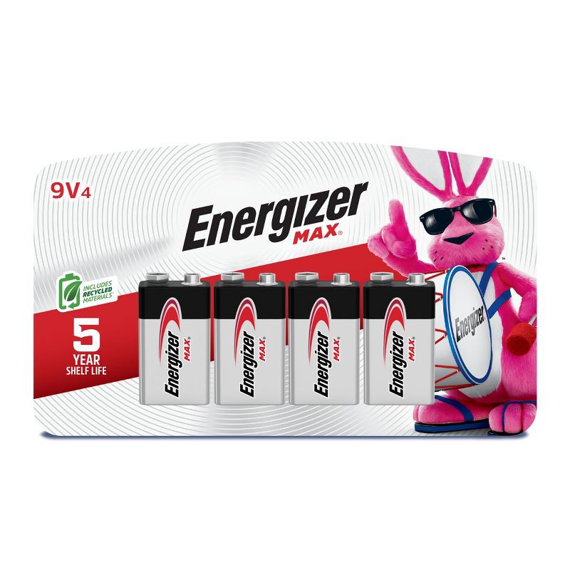 slide 1 of 10, Energizer Max 9V Batteries - 4pk Alkaline Battery, 4 ct