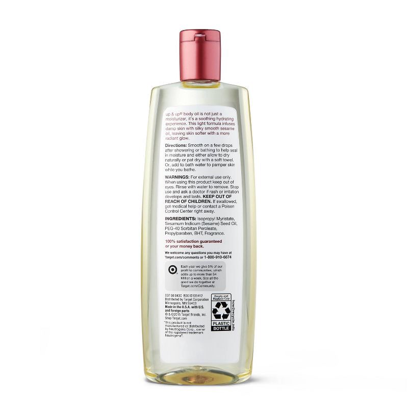 slide 2 of 3, Body Oil Scented - 16oz - up & up™, 16 oz