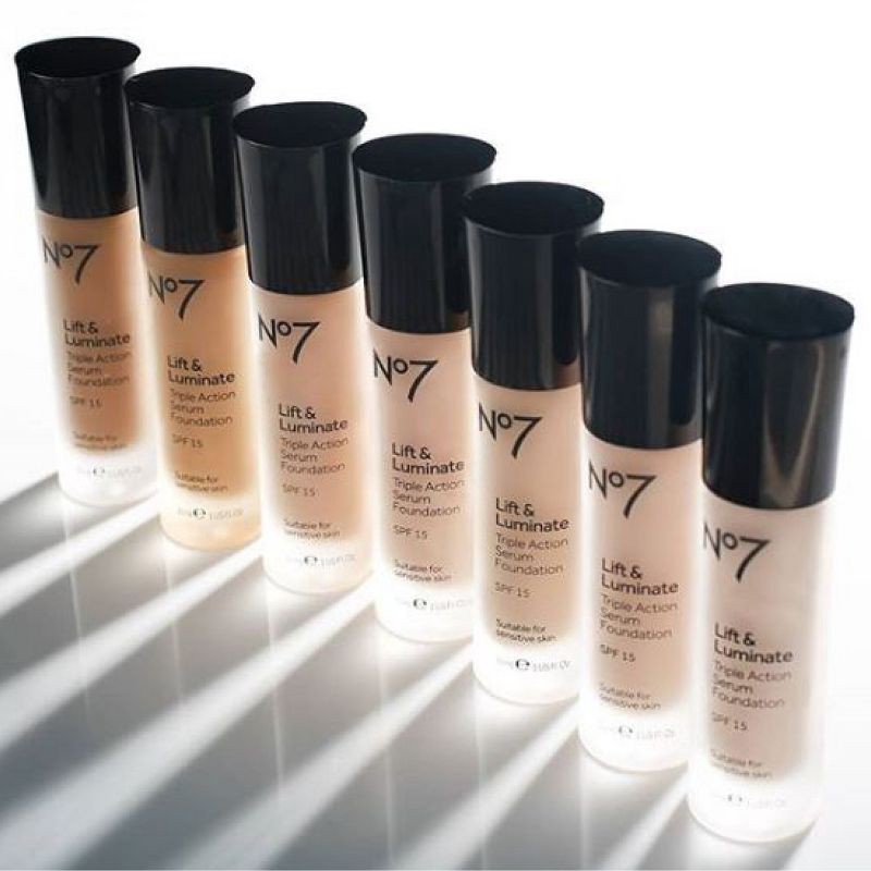 slide 4 of 6, No7 Lift & Luminate Triple Action Serum Foundation - 02 Cool Vanilla - 1 fl oz, 1 fl oz