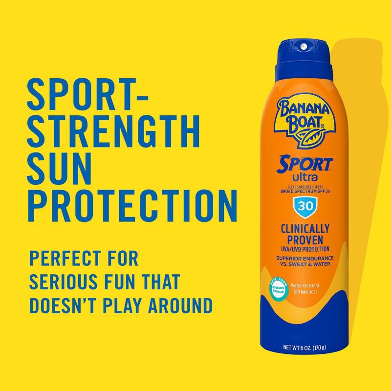 slide 3 of 7, Banana Boat Ultra Sport Clear Sunscreen Spray - SPF 30 - 9.5oz, 0 x 9.5 oz