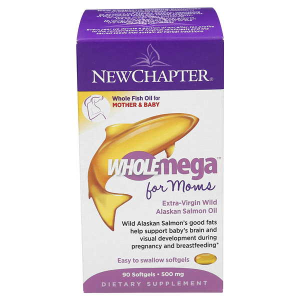 slide 1 of 1, New Chapter Wholemega Fish Oil Prenatal Supplements, 90 ct