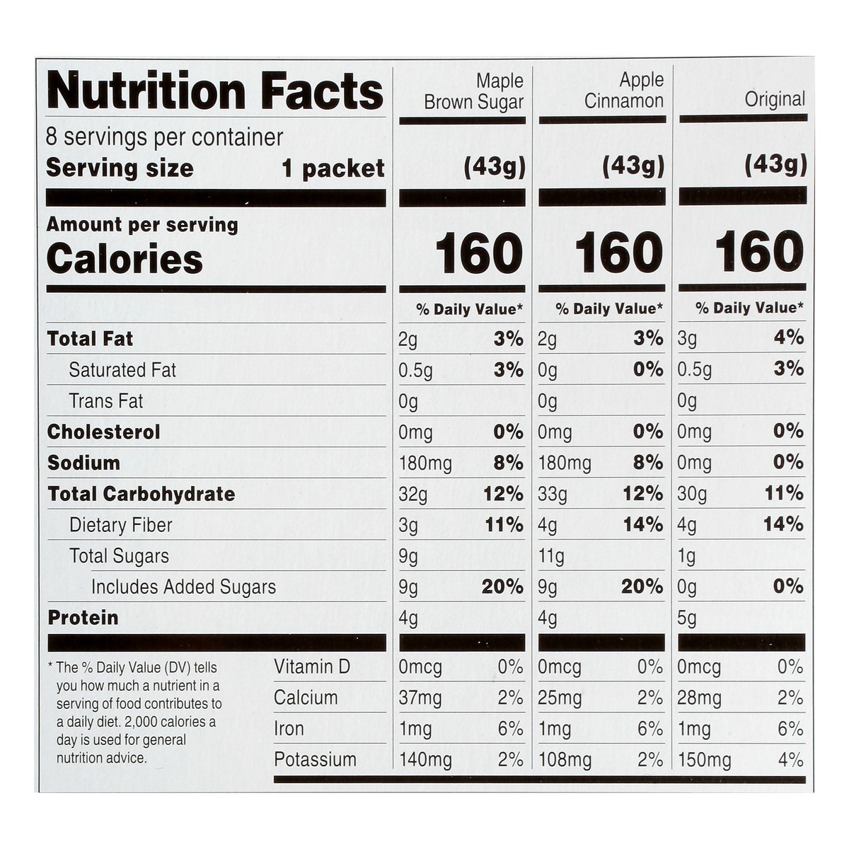 slide 9 of 13, Full Circle Market Gluten Free Variety Pack Maple Brown Sugar Flavored/Apple Cinnamon/Original Instant Oatmeal 8 ea, 8 ct