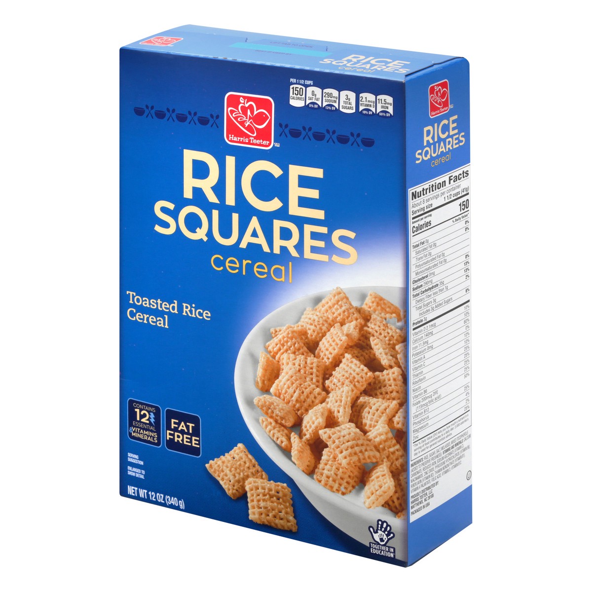 slide 12 of 13, Harris Teeter Rice Squares Cereal, 1 ct