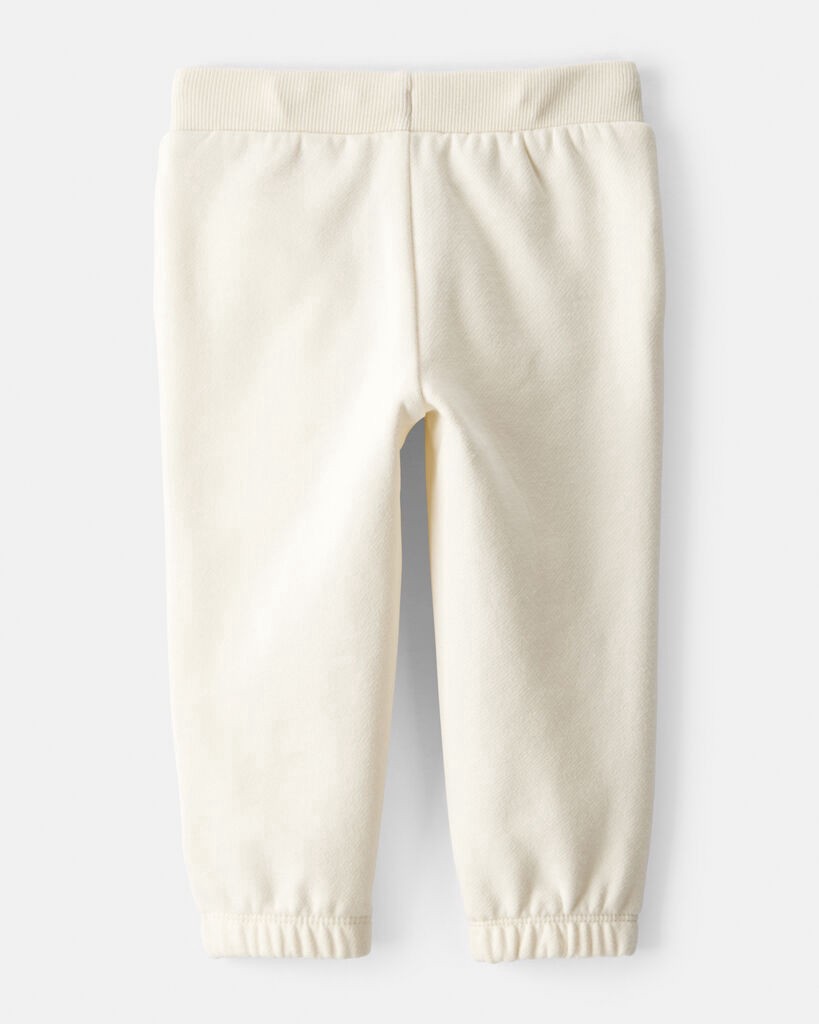slide 2 of 3, Carter's Carters Baby Girl DayDream Fleece Drawstring Joggers - White Cream 24M, 1 ct