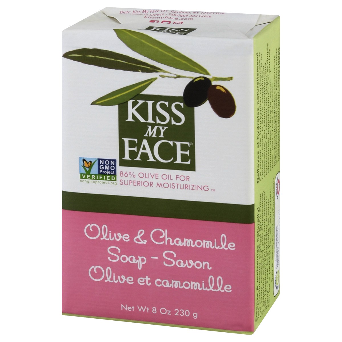 slide 3 of 9, Kiss My Face Olive & Chamomile Soap Bar, 8 oz