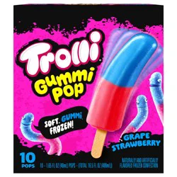 Trolli Gummi Pop, Grape Strawberry, Pops - 16.5 fl oz