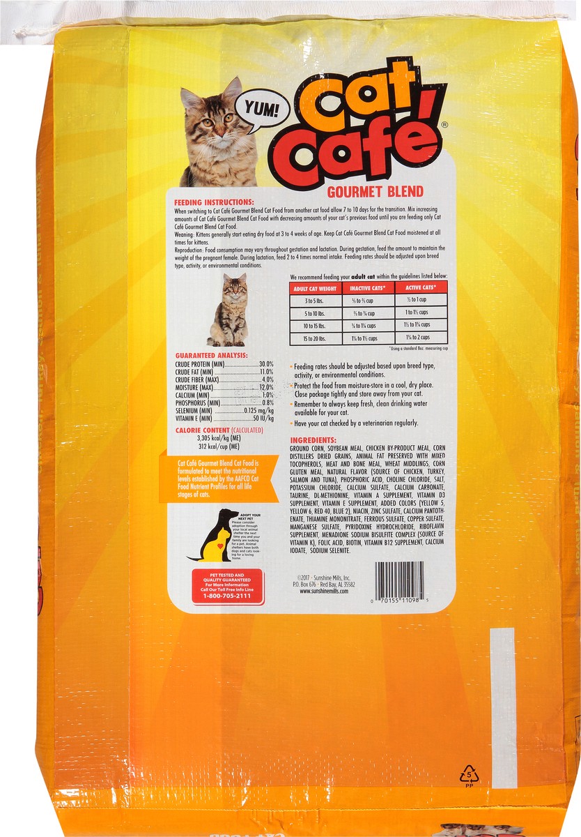 slide 4 of 9, Sunshine Cat Cafe Gourmet Blend Chicken Turkey Salmon & Tuna Flavors Cat Food 12 lb, 12 lb