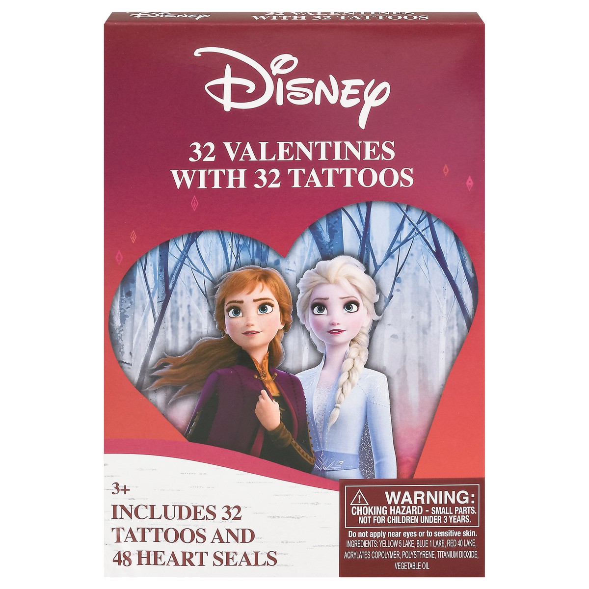 slide 1 of 1, IG Design Group Valentine Cards Tattoo Frozen, 32 ct