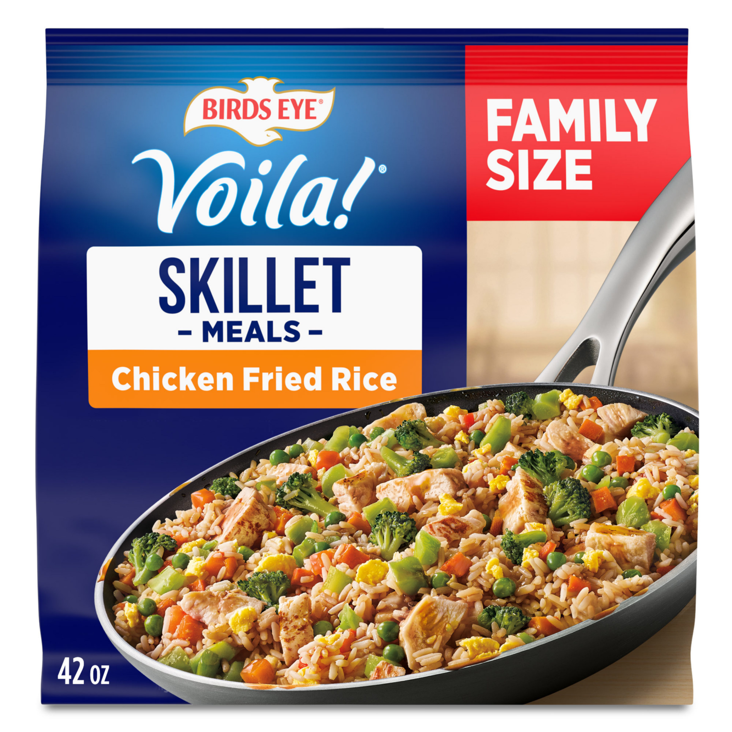 slide 1 of 8, Birds Eye Voila! Chicken Fried Rice Skillet Meals\, Frozen Meal\, 42 oz. Family Size Bag, 42 oz