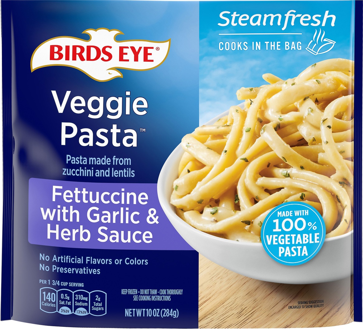 slide 8 of 9, Birds Eye Veggie Made Fettuccine with Garlic & Herb Sauce, 10 oz