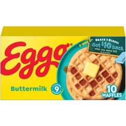 Eggo Frozen Waffles Buttermilk Frozen Breakfast 10 Count - 12.3 Oz