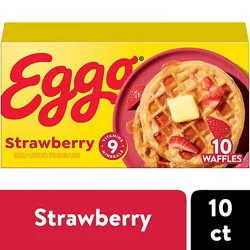 Eggo Frozen Waffles Strawberry Frozen Breakfast 10 Count - 12.3 Oz
