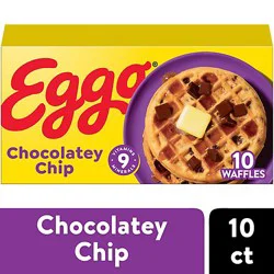 Eggo Frozen Waffles Chocolatey Chip Frozen Breakfast 10 Count - 12.3 Oz