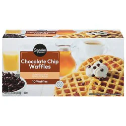 Signature Select Chocolate Chip Waffles - 12.3 Oz