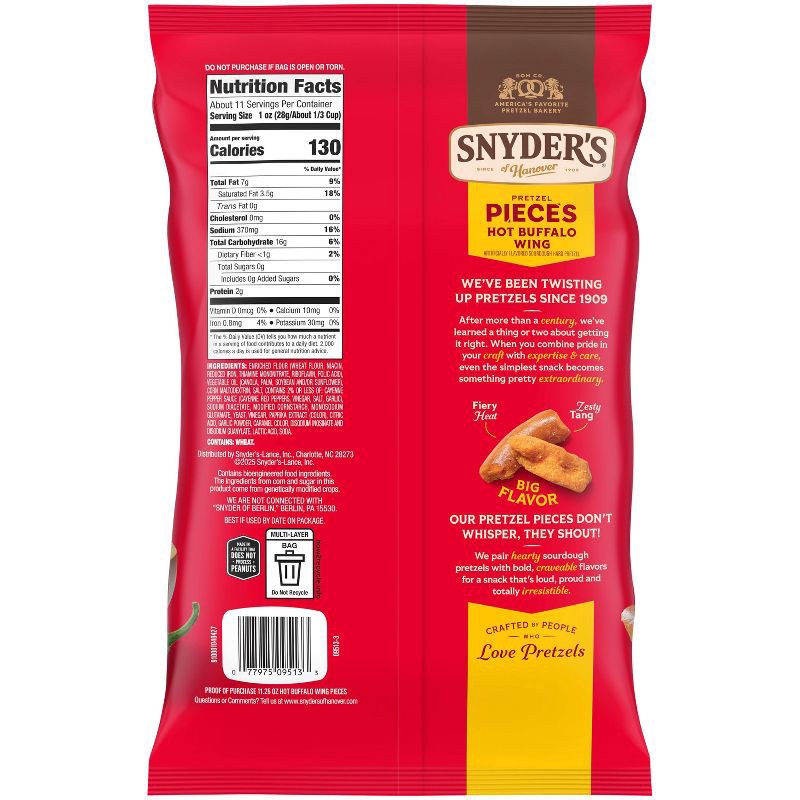 slide 2 of 6, Snyder's of Hanover Pretzel Pieces Hot Buffalo Wing - 11.25oz, 11.25 oz